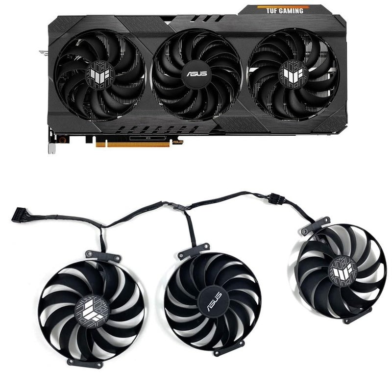 95MM 7PIN T129215SU CF1010U12S FDC10U12S9-C GPU Fan for ASUS TUF Gaming for Radeon RX 6700 6800 6900 XT OC Version Graphics Fan Laptop Parts(3PCS T129215SU) - Image 2
