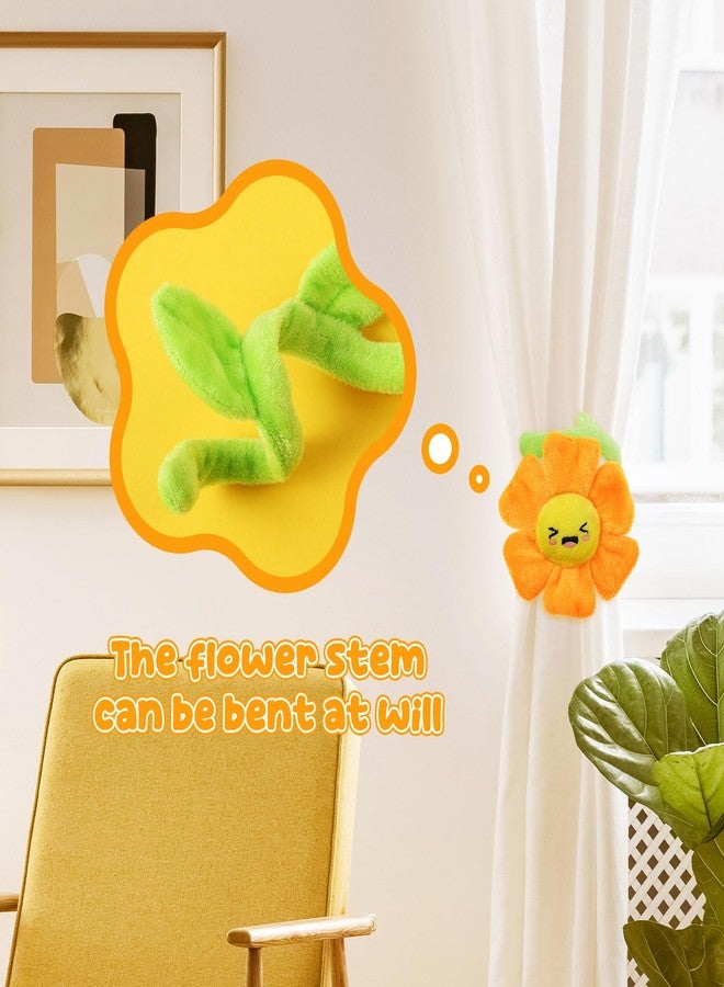 ZJoey 18 Pcs Plush Smile Flower Stuffed Bendable Stems Plush Bouquet Toy Soft Floral 12.6 Inch for Graduation 2025 Mother's Day Valentines Day Girl Girlfriend Wife Family and Friends(Elegant Style) - Image 3
