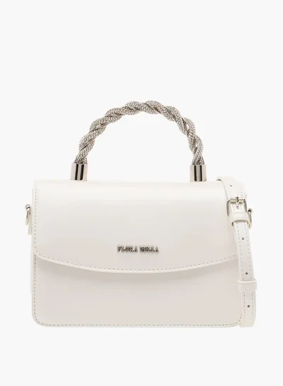 فلورا بيلا من شو إكسبرس Women Solid Satchel Bag with Detachable Strap and Magnetic Closure