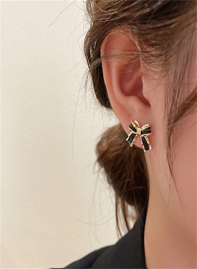 RLHRNDE 8 Pairs Gold Bow Earrings Set for Women Small Classic Bow Stud Earrings Colorful Romantic Ribbon Earrings Dainty Trendy Wedding Party Christmas Jewelry Gifts (Colorful) - Image 2