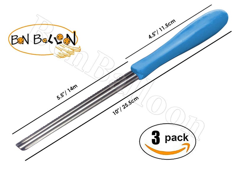 bonballoon Zucchini Squash Vegetable Corer 3 pcs Corers Stainless Steel Core Remover Tool Kitchen Stuffed Vegetables Veggies Seed Remover Remove Seeds Eggplant Cucumber 10" Long Coring Tools Gadgets Drill - Image 2