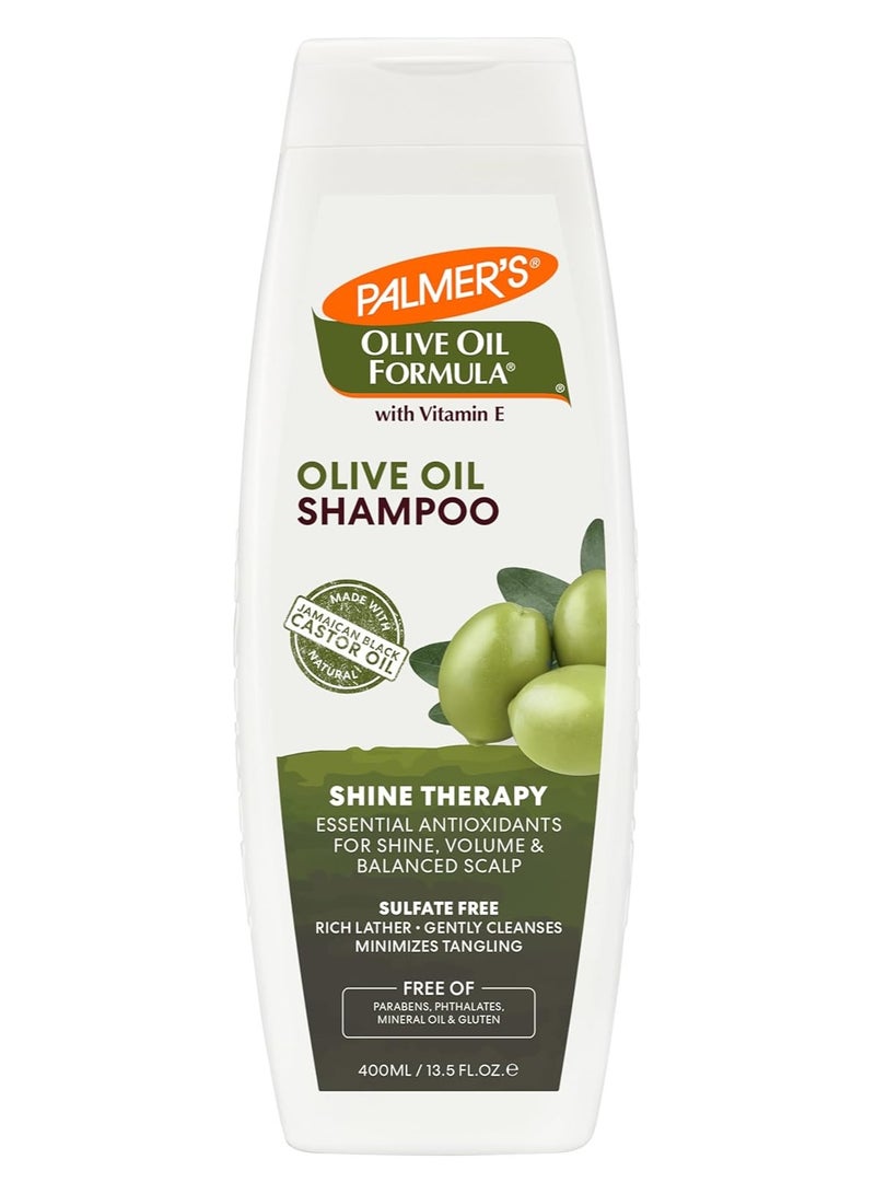 Palmer's Olive Oil Formula Shampoo|Shine Therapy|Essential Antioxidants For Shine,Volume&Balance Scalp|Rich Lather, Cleanses,Minimize Tangling|No Sulfate, Paraben,Phthalates,Mineral Oil&Gluten 400ml - Image 1