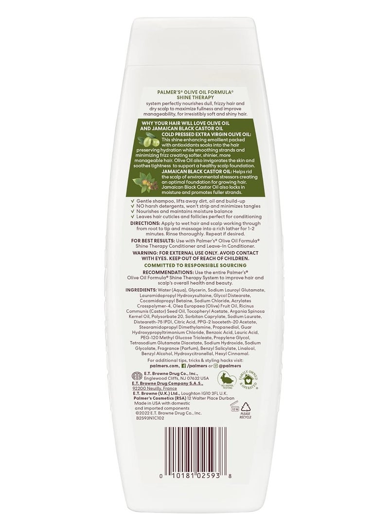 Palmer's Olive Oil Formula Shampoo|Shine Therapy|Essential Antioxidants For Shine,Volume&Balance Scalp|Rich Lather, Cleanses,Minimize Tangling|No Sulfate, Paraben,Phthalates,Mineral Oil&Gluten 400ml - Image 2