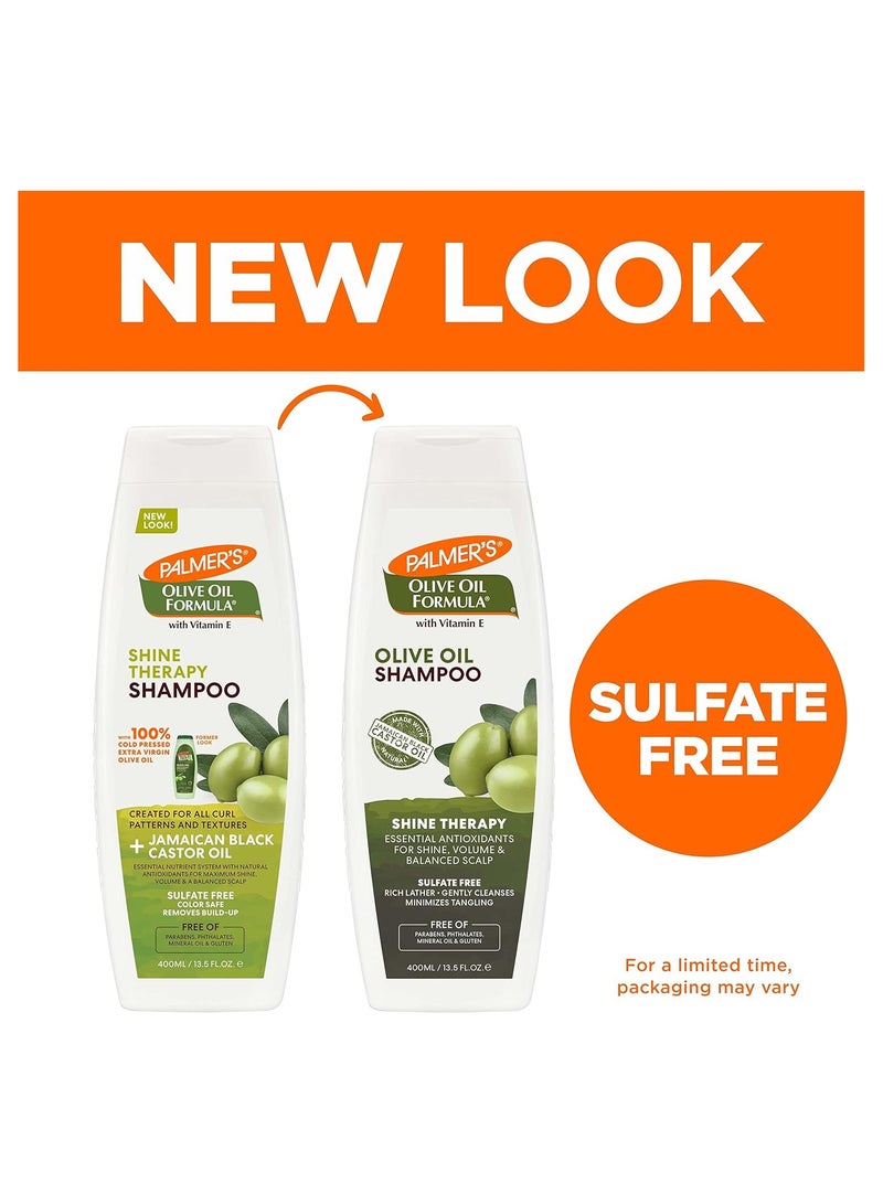 Palmer's Olive Oil Formula Shampoo|Shine Therapy|Essential Antioxidants For Shine,Volume&Balance Scalp|Rich Lather, Cleanses,Minimize Tangling|No Sulfate, Paraben,Phthalates,Mineral Oil&Gluten 400ml - Image 3