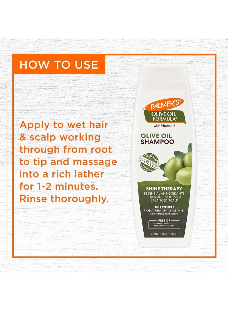 Palmer's Olive Oil Formula Shampoo|Shine Therapy|Essential Antioxidants For Shine,Volume&Balance Scalp|Rich Lather, Cleanses,Minimize Tangling|No Sulfate, Paraben,Phthalates,Mineral Oil&Gluten 400ml - Image 5
