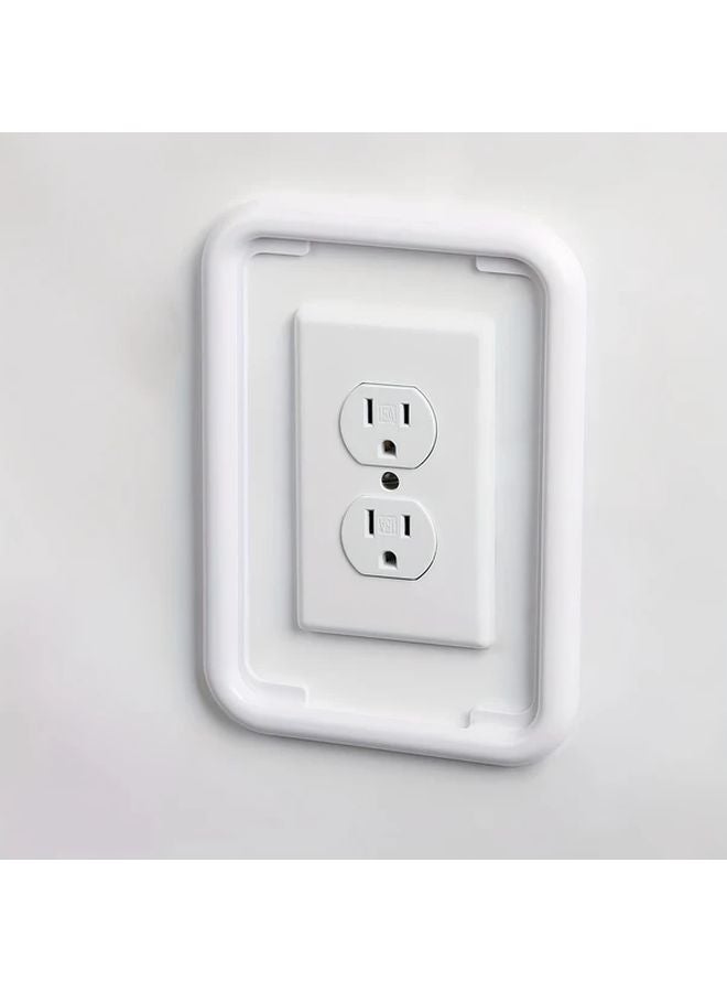 1pc White Plastic Safety Outlet Cover Box Easy Install No Wiring Needed Protects Electrical Outlets - Image 3