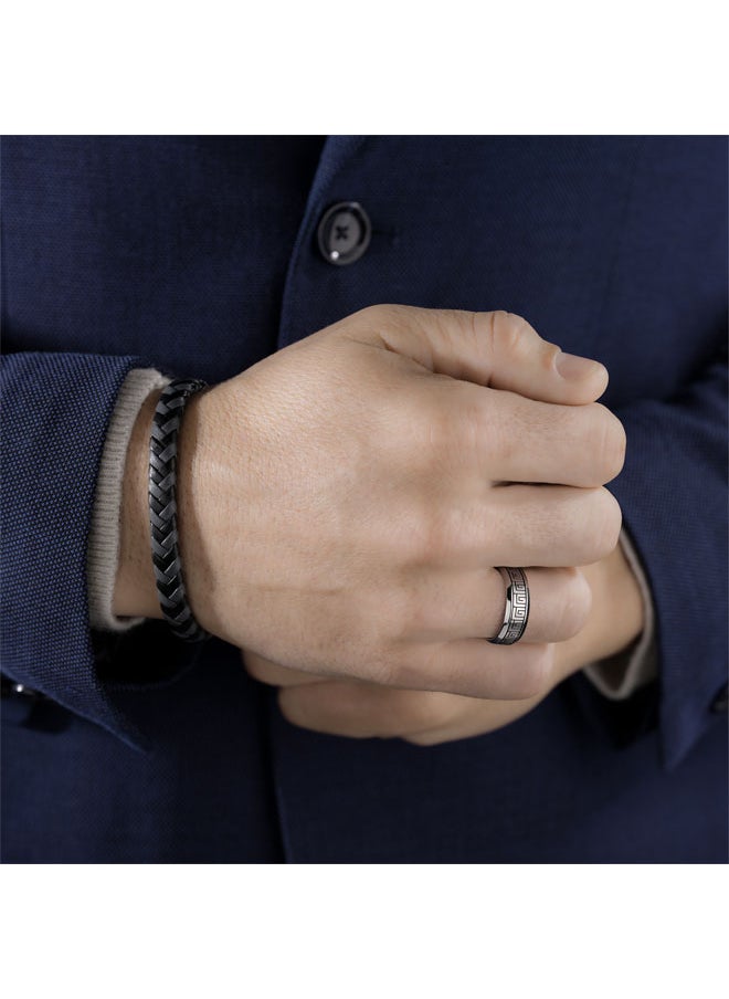 Guy Laroche Charlie.4 Silver Finger Ring for Men  - Image 4