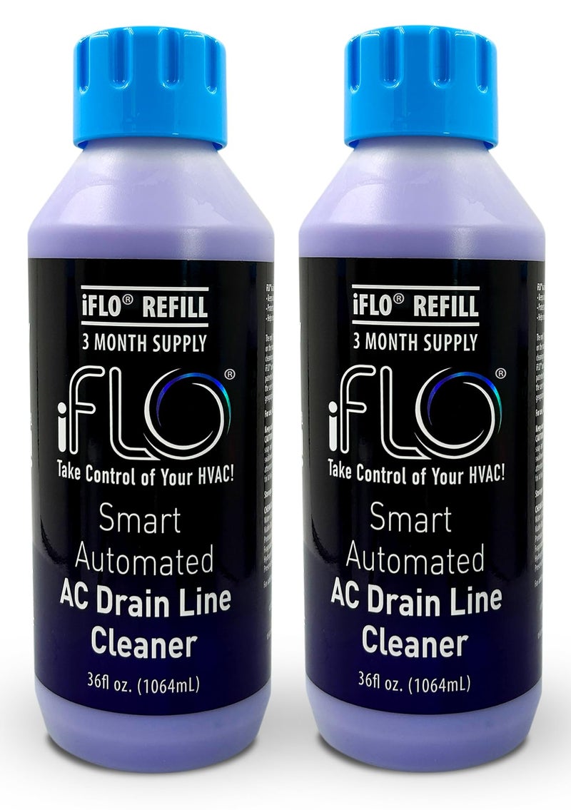 Iflo Smart Automated A/C Drain Line Cleaner Cartridge  3 Month Supply  Includes 2 Packs Of 36Oz - Image 1