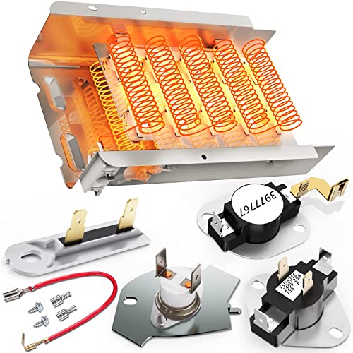 Monkemon 【UPGRADED】279838 Dryer Heating Element for Whirlpool Kenmore Maytag Amana Roper, Dryer Heating Element Parts Include Dryer Thermostat Thermal Fuse, Replaces 2406026 3403585 w10724237 - Image 1