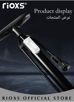 RIOXS Bike Floor Pump,Universal High-pressure Inflatable Tube Pump,Bicycle Tire Pump With 15 Pcs Adapter Nozzle Accessories,Inflator For MTB BMX Tires, Balls, Balloons, Inflatables,Cycling Pumps For Indoor Outdoor Use  - Image 2