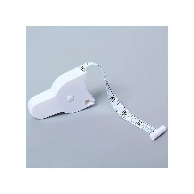 White Retractable Soft Body Measuring Tape For Waist Bust Thighs - Image 1
