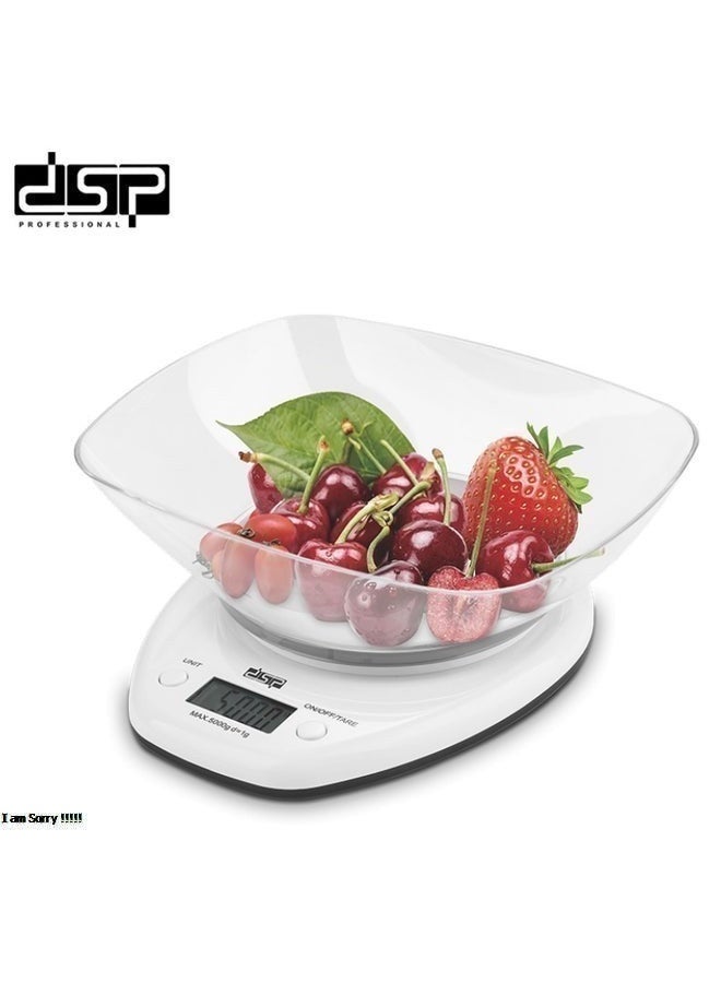 دي اس بي ميزان مطبخ رقمي DSP مع صينية شفافة سعة 800 مل - سعة 5 كجم - Image 1