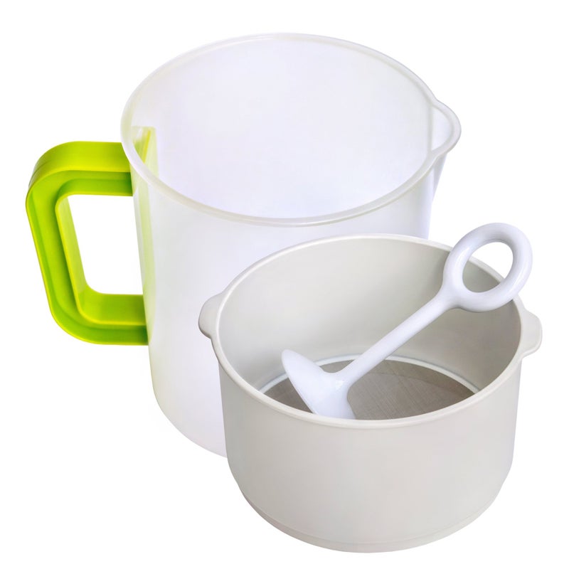 YZWDTGS Nut Milk  Greek Yogurt Maker  Reusable  Durable Nut Milk Bag Alternative  Fine Mesh Stainless Steel  SoyOatAlmond Milk  All Purpose Food Strainer  1 Quart Yogurt 15 Quart Nut Milk A 