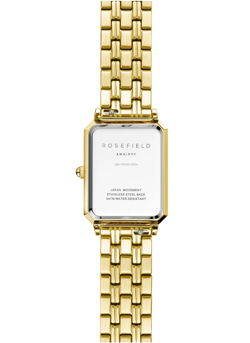 RoseField Rosefield Octagon White Sunray Steel Gold Women Watch - OCWSG-O40