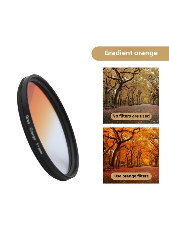 Generic - Luxury Leather Filter Shell For Apple For Iphone 15 Pro Max Photography Lens Package Cpl Filter Lightweight Elegant Style Compatible With 24731020116-Color:Gradient Orange [52mm]] - Image 1