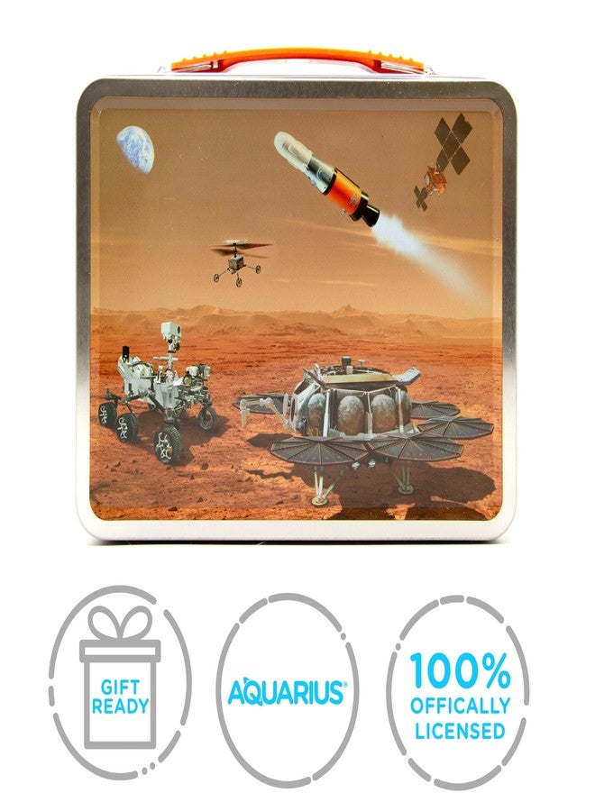 AQUARIUS Mars Survival Kit Fun Box - Sturdy Tin Storage Box with Plastic Handle & Embossed Front Cover - Officially Licensed For Fun Merchandise & Collectible Gift - Image 2