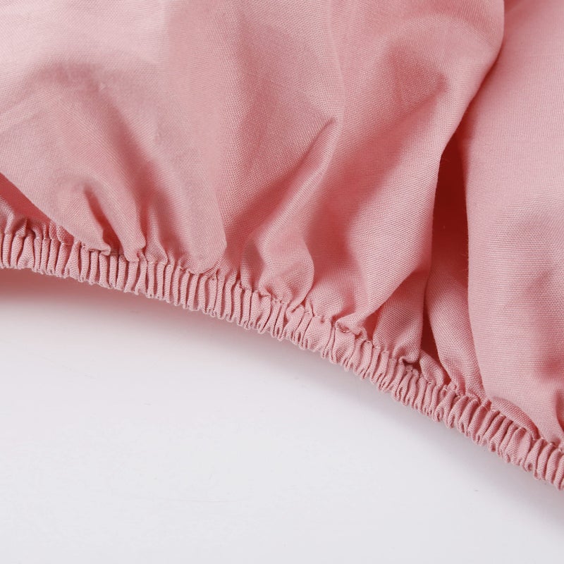NHNHN Fitted Sheet-Deep Pockets-Soft Microfiber-Easy Care-Shrinkage and Fade Resistant-Fitted Sheets Twin Size for Girl Teens Kids-Only 1 Fitted Sheet (Twin, Blush) - Image 2