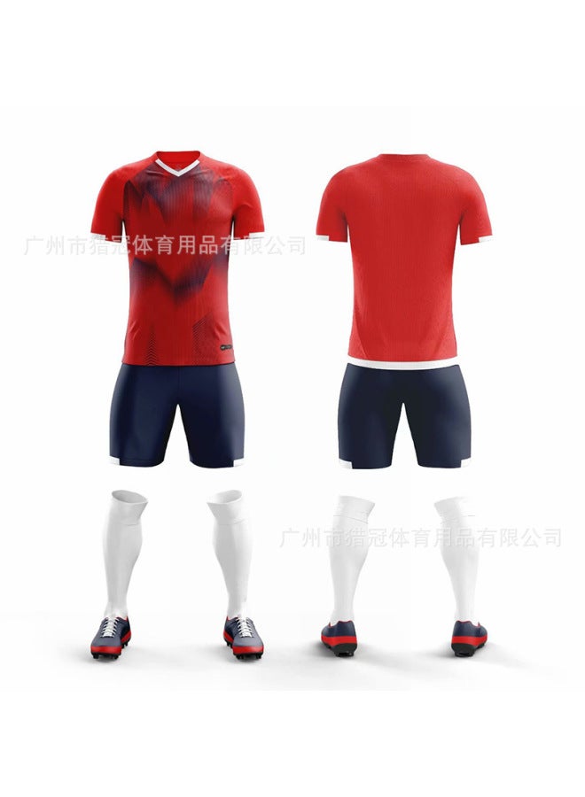 M8602/red Short Sleeve Football Jersey - Image 1