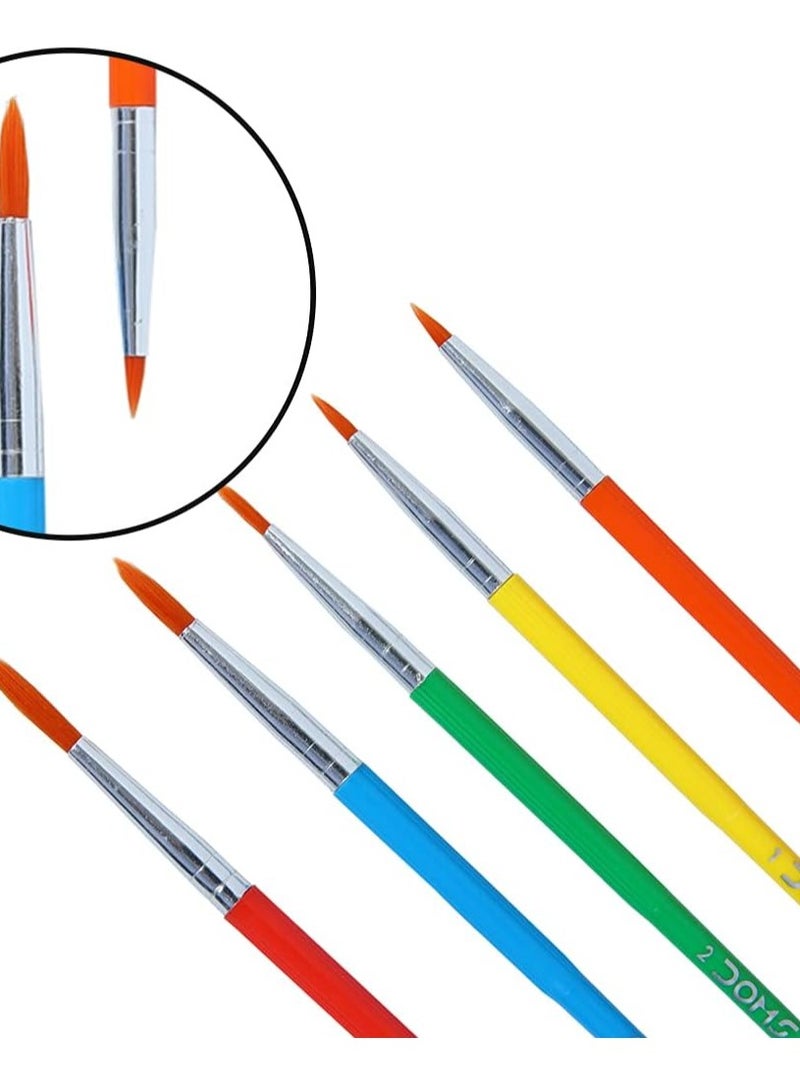 DOMS مجموعة فرش طلاء دائرية صناعية ملونة مكونة من 5 قطع - Image 3