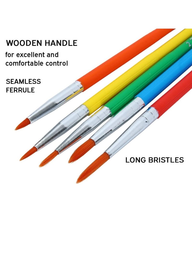 DOMS مجموعة فرش طلاء دائرية صناعية ملونة مكونة من 5 قطع - Image 4