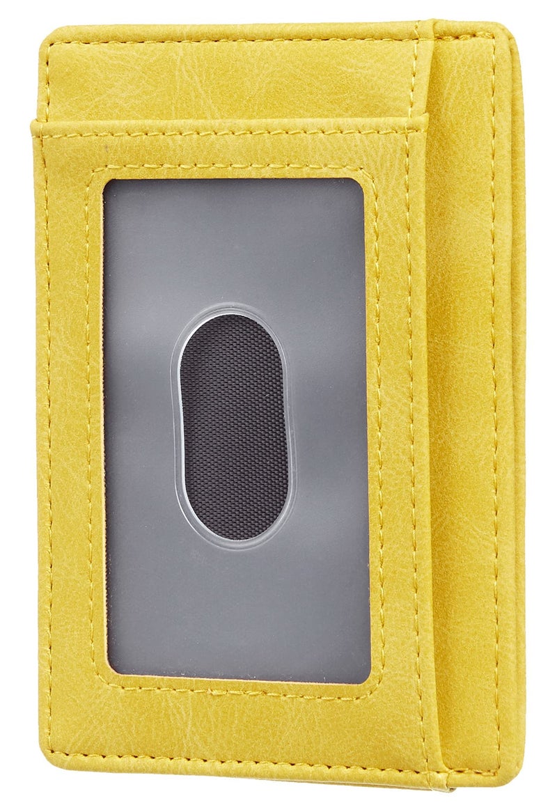 Travelambo Slim Wallet Front Pocket Minimalist Leather RFID Blocking Medium Size - Image 2