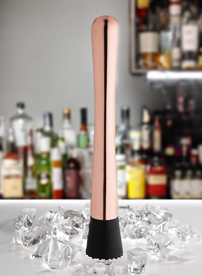 BarPros Stainless Steel Muddler Copper-Plated 8 Inch - Image 2