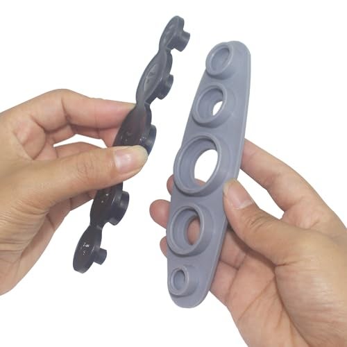 Yedadone Universal Cover Button Maker, 5 Sizes (11mm, 15mm, 19mm, 23mm, 29mm), Silicone & Plastic, DIY Fabric Button Maker, 2-Piece Set - Image 2