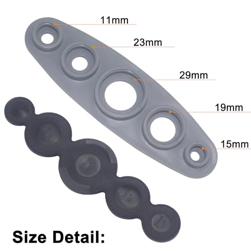Yedadone Universal Cover Button Maker, 5 Sizes (11mm, 15mm, 19mm, 23mm, 29mm), Silicone & Plastic, DIY Fabric Button Maker, 2-Piece Set - Image 3