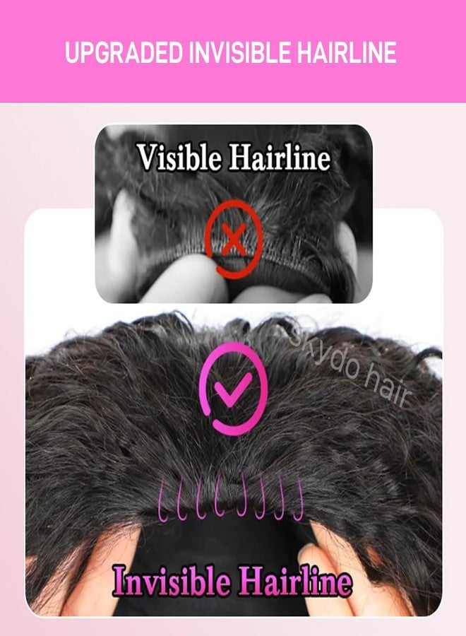 SKYDO 20 Inch Kinky Curly Human Hair Half Wig for Black Women, 3 in 1 Headband Flip Over Drawstring Glueless Wear and Go Wig, 250% Density Natural Color Beginner Friendly - Image 5