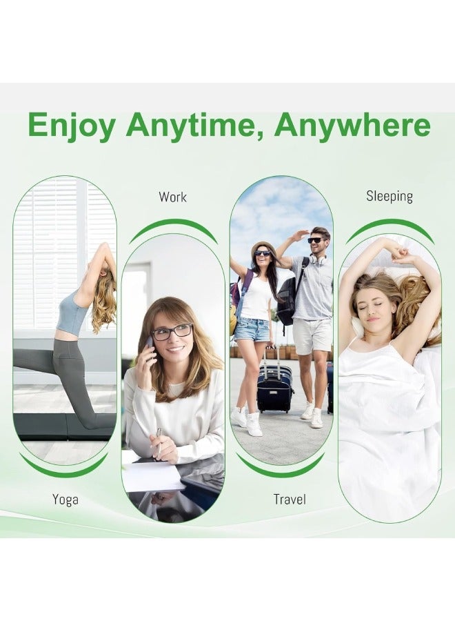 فَرَحُوم 100 قطعة لصقات للبطن على شكل C، لاصقة ذاتيًا وامتصاص عالي، مخصصة لتطبيق زيت الخروع على الرقبة/الكتفين/الركبتين، مصنوعة من قماش سبنلاس، لا تحتاج للغسل، مانعة للتسرب، مقاس كل لصقة 7 سم × 7 سم (الزيوت غير مشمولة). - Image 4