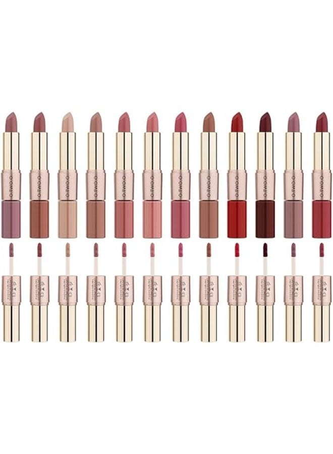 OTWOO O.TWO.O Velvet Matte Lip Gloss – Double-Head Long-Lasting Liquid Lipstick (#4) - Image 2