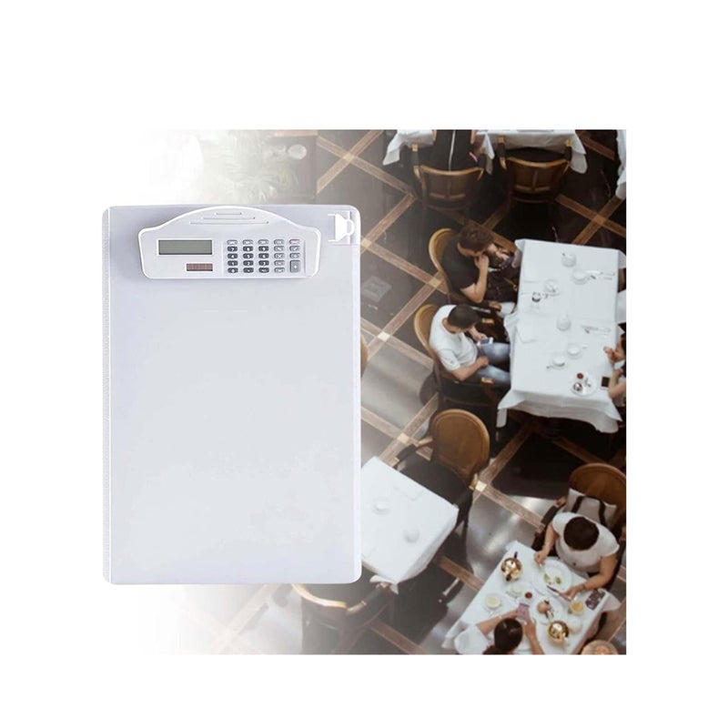 SOLARAE Multifunctional Clipboard with Calculator Plastic Storage Clipboard Pen Clip Writing Pad File Folders Business Office Document Holder A4 Letter Size Clipboard for School Meeting Classes (White) - Image 2