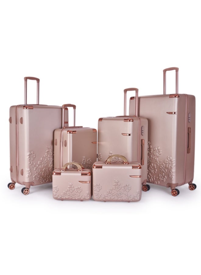 LIMRA Travel bag set consisting of 6 luggage bags Gold color, size 32"/28"/24"/20"/15"/12 inches  - Image 1