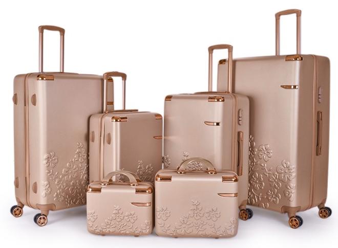 LIMRA Travel bag set consisting of 6 luggage bags Gold color, size 32"/28"/24"/20"/15"/12 inches - Image 1