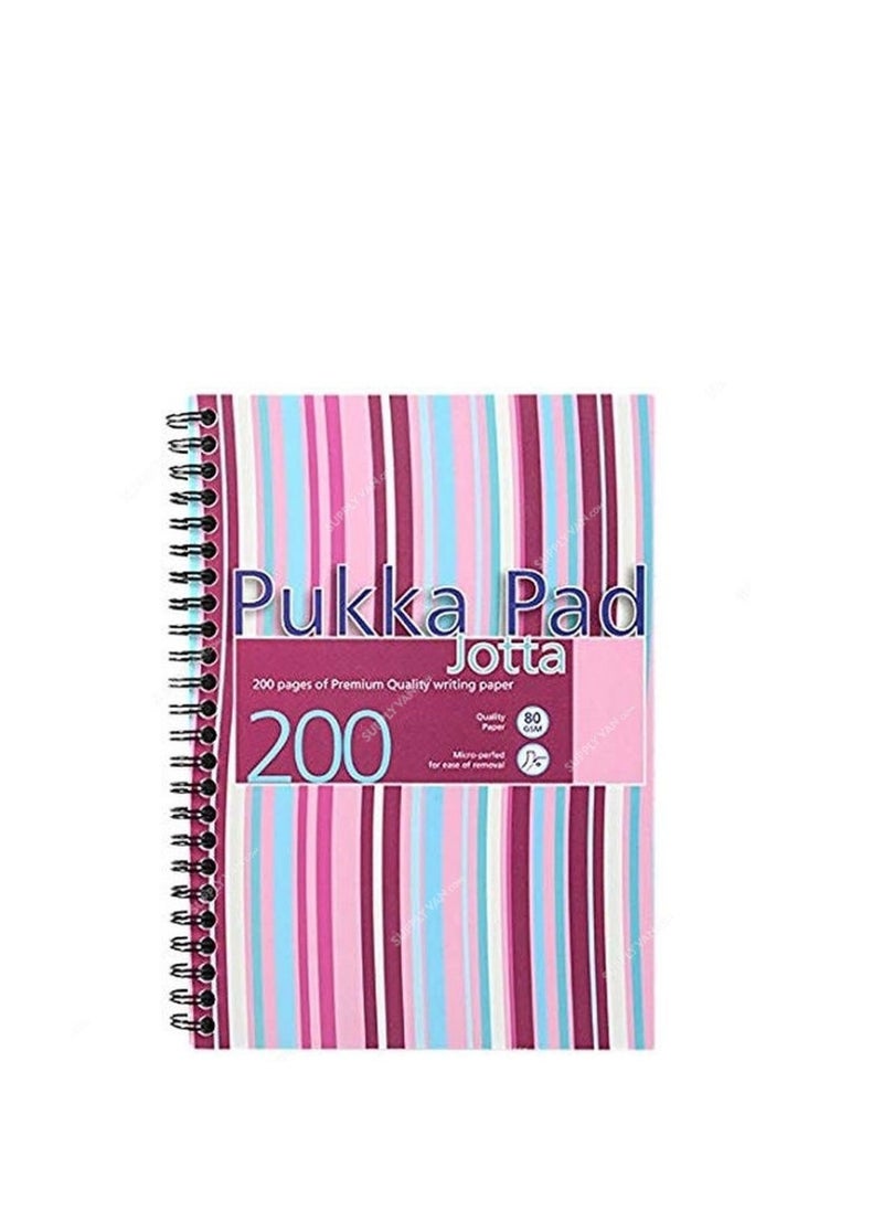 Pukka Wiro A6 Stripes Jotta Pad, JP036PK, A6, 80 gsm, 200 Pages, 3 PCS PACK