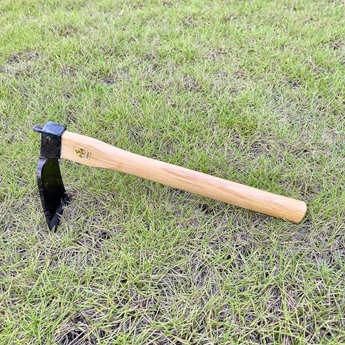 ALANX 14 Inch Heavy Duty Curved Hoe, Without Welding, Gardening Tool, Oak Handle, for Digging, Weeding, and Planting - Image 3
