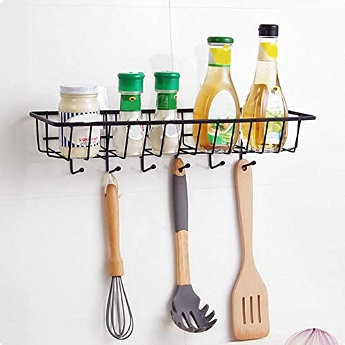 Dayish Metal Iron Sponge Holder Rack for Kitchen 6 Hook Hanging ShelfShelves Organizer Soap Sponge Dish Hanging Holder Sink Caddy Organizer Drainer - Image 2