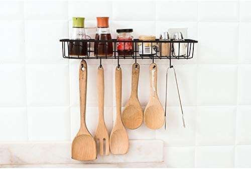 Dayish Metal Iron Sponge Holder Rack for Kitchen 6 Hook Hanging ShelfShelves Organizer Soap Sponge Dish Hanging Holder Sink Caddy Organizer Drainer - Image 4