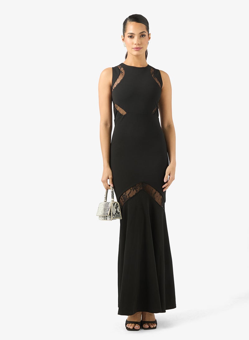 BCBG Lace Detail Sleeveless maxi Dress - Image 4