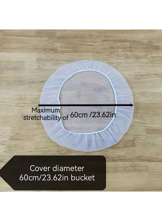 80cm White Polyester Mesh Cover For Outdoor Rain Barrels Mosquito Leaf Proof - Image 3