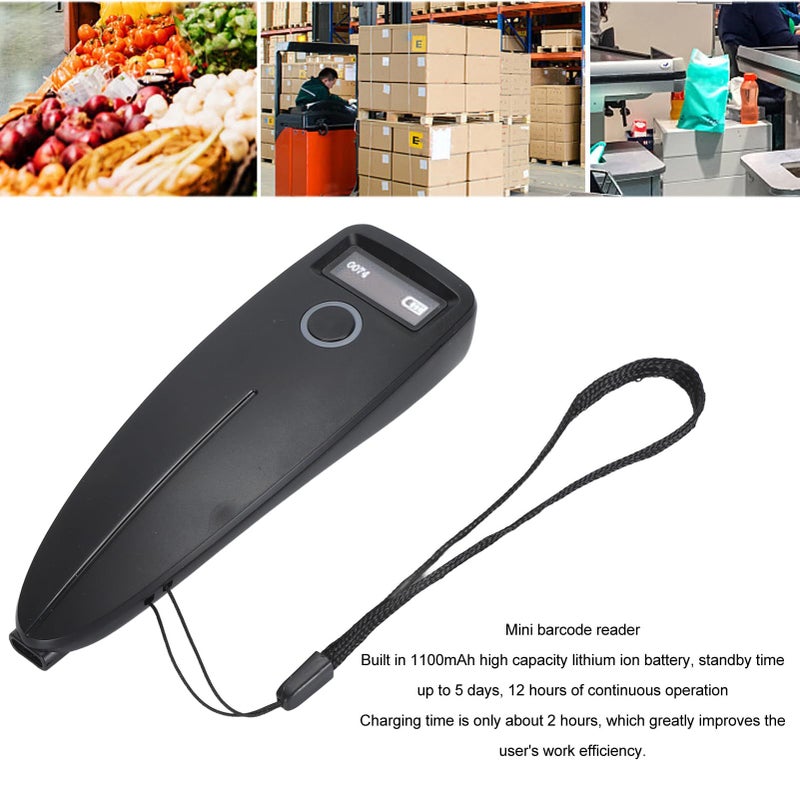 Mini 3 In 1 Bluetooth 2D 1D Barcode Scanner Portable Wireless Barcode Reader With Directional Scanning Plug And Play For Store Warehouse Library - Image 3