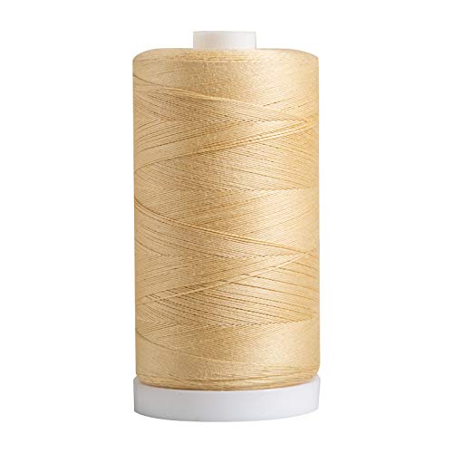 Connecting Threads Yellow 100% Cotton Thread for Sewing, Quilting, and Crafting - 50-Weight - 1200 Yard Large Spool (Cornsilk) - Image 1