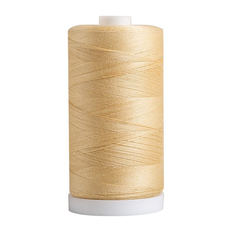 Connecting Threads Yellow 100% Cotton Thread for Sewing, Quilting, and Crafting - 50-Weight - 1200 Yard Large Spool (Cornsilk) - Image 3