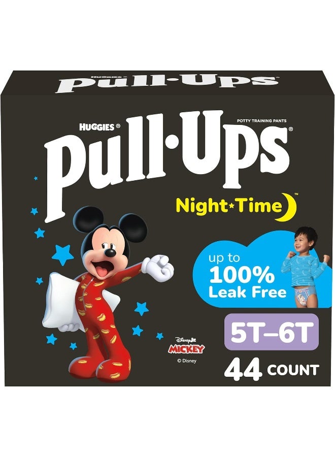 Pull-Ups Boys' Night-Time Potty Training Pants, Size 5T-6T Overnight Training Underwear (46-60 lbs), 44 Ct - Image 1