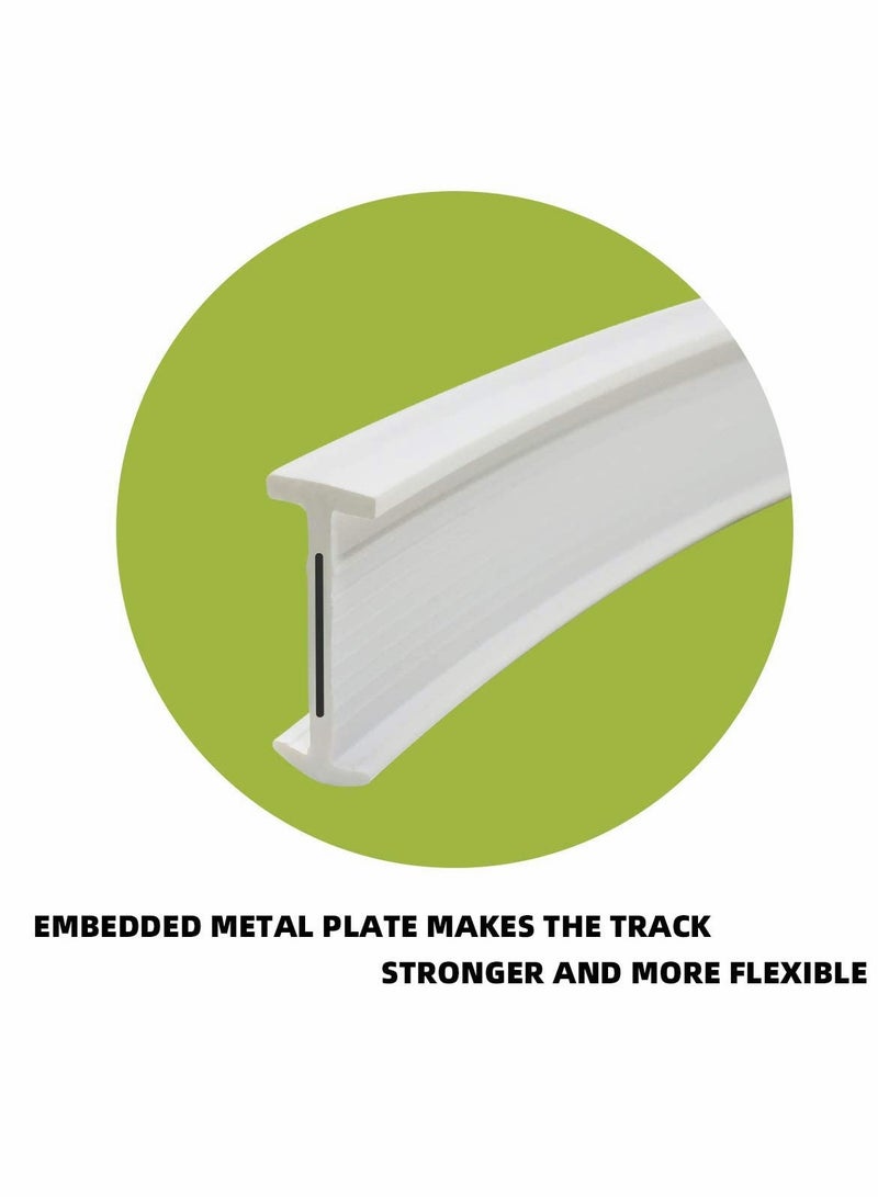 كاست ويف Flexible Bendable Curtain Track, Curved Ceiling Track for Curtains, Room Dividing Ceiling Track System (10ft) - Image 4