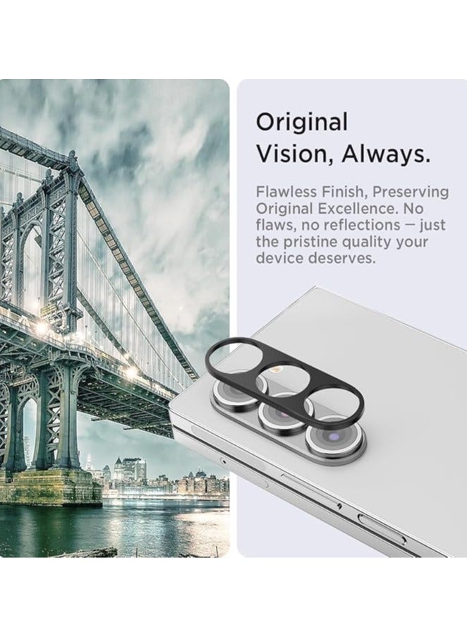 Compatible with Camera Lens Protector for Samsung Galaxy Z Fold 6 Accessories, 9H Tempered Glass Screen Protector with Individual Metal Rings for Samsung A06, Case Friendly, Anti-Scratch (Silver)  - Image 3