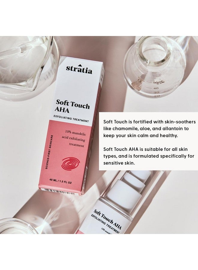 Stratia Soft Touch Aha 10% Mandelic Acid Exfoliant Serum Facial Exfoliant For Fine Lines Skin Texture Blemishes 1.3 Fl Oz - Image 5
