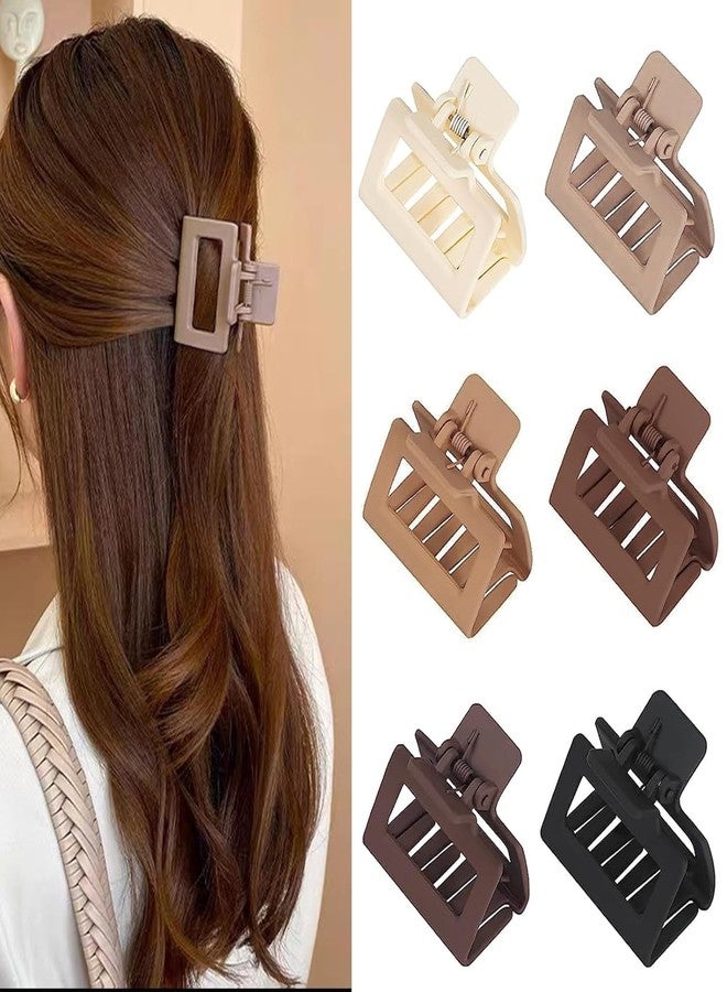 مشابك شعر RHOSYN HAIR ACCESSORIES للنساء والفتيات، مشابك شعر هندسية مستطيلة لامعة غير لامعة للشعر الخفيف/المتوسط الكثافة المجعد، مشابك شعر لطيفة غير قابلة للانزلاق V (متعدد الألوان 1) - Image 1