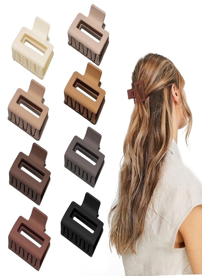 مشابك شعر RHOSYN HAIR ACCESSORIES للنساء والفتيات، مشابك شعر هندسية مستطيلة لامعة غير لامعة للشعر الخفيف/المتوسط الكثافة المجعد، مشابك شعر لطيفة غير قابلة للانزلاق V (متعدد الألوان 1) - Image 2