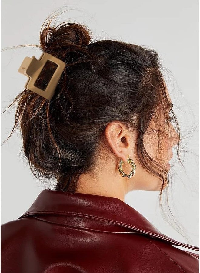 مشابك شعر RHOSYN HAIR ACCESSORIES للنساء والفتيات، مشابك شعر هندسية مستطيلة لامعة غير لامعة للشعر الخفيف/المتوسط الكثافة المجعد، مشابك شعر لطيفة غير قابلة للانزلاق V (متعدد الألوان 1) - Image 5